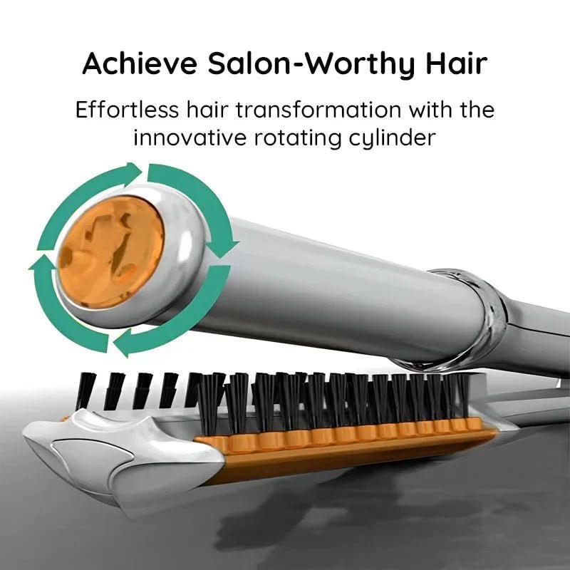 2-in-1 Rotating Hair Brush for Effortless Styling - Fioriscas