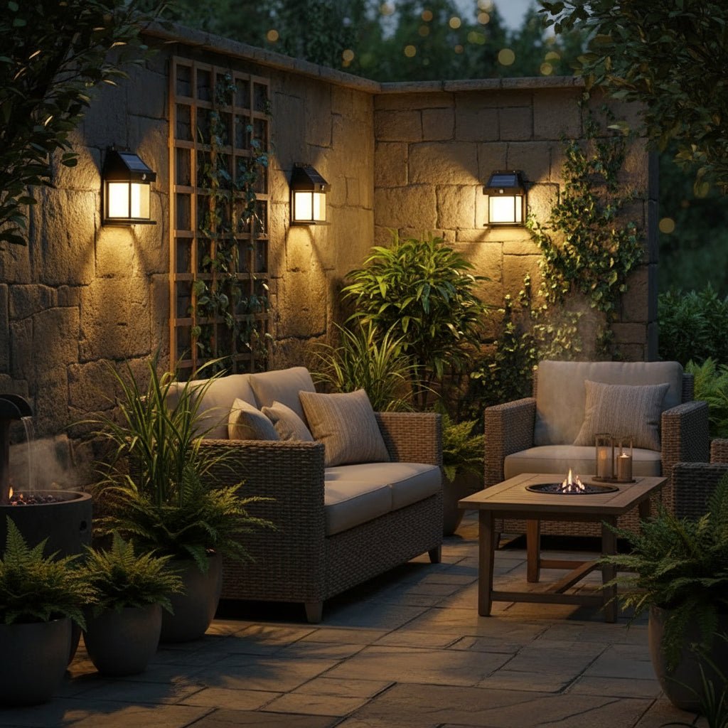 Luz de rua solar LED para jardim com sensor de movimento e caixa à prova de intempéries - Fioriscas