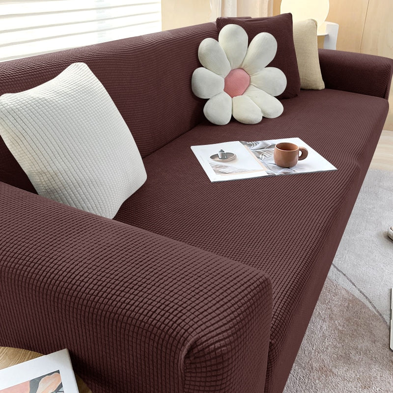 Stretchy Sofa Slipcover, Non-Slip Fit For 1 To 4 Seat Couches, Machine Washable