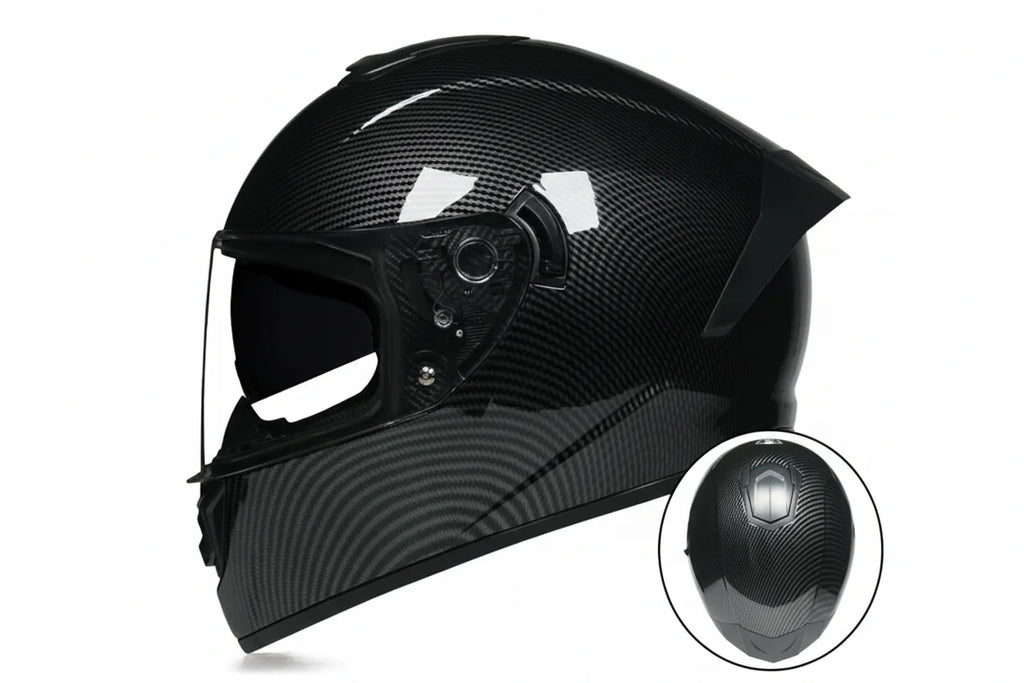 Capacete integral de motociclista com viseira dupla, certificado DOT, preparado para o inverno