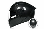 Capacete integral de motociclista com viseira dupla, certificado DOT, preparado para o inverno