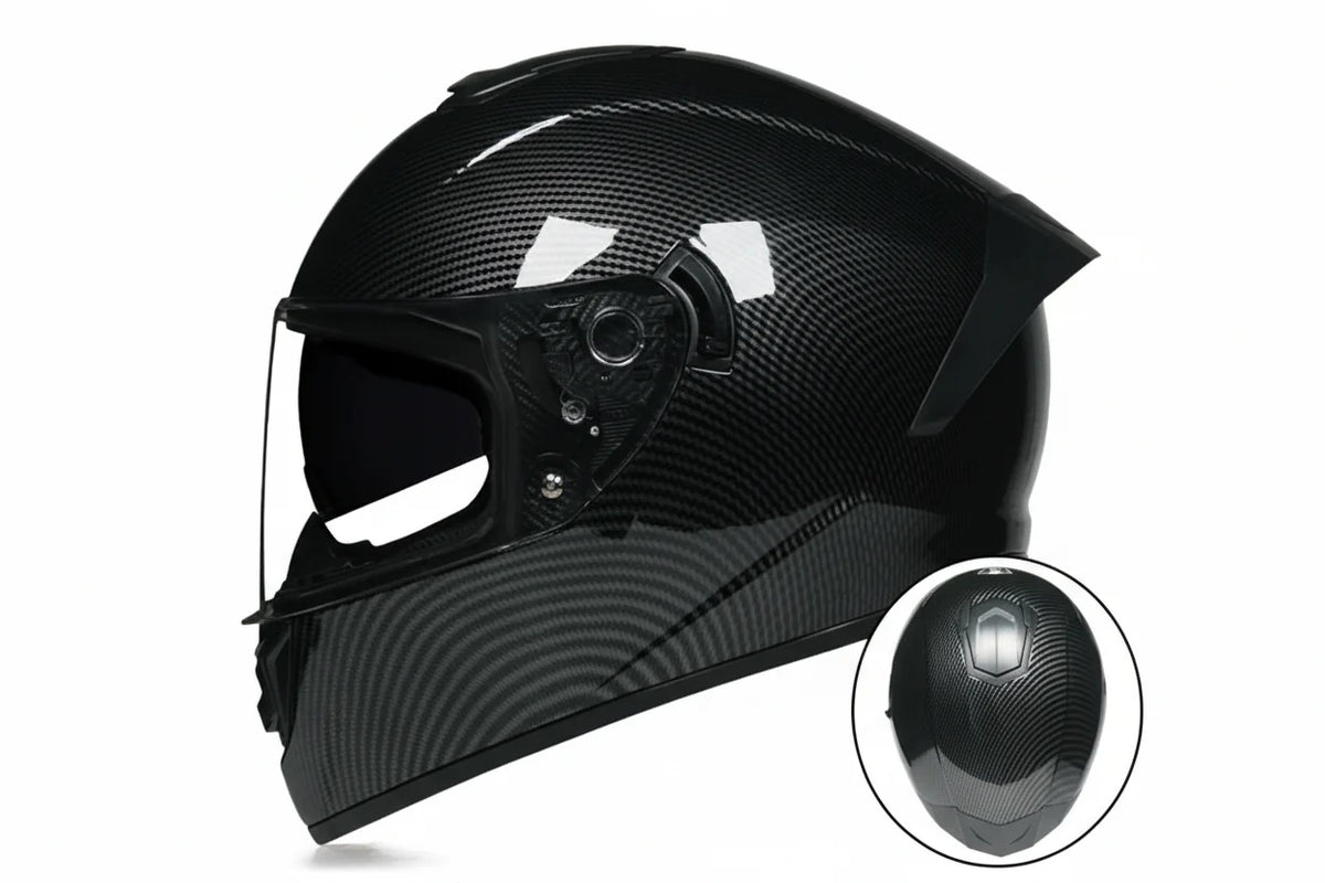 Capacete integral de motociclista com viseira dupla, certificado DOT, preparado para o inverno