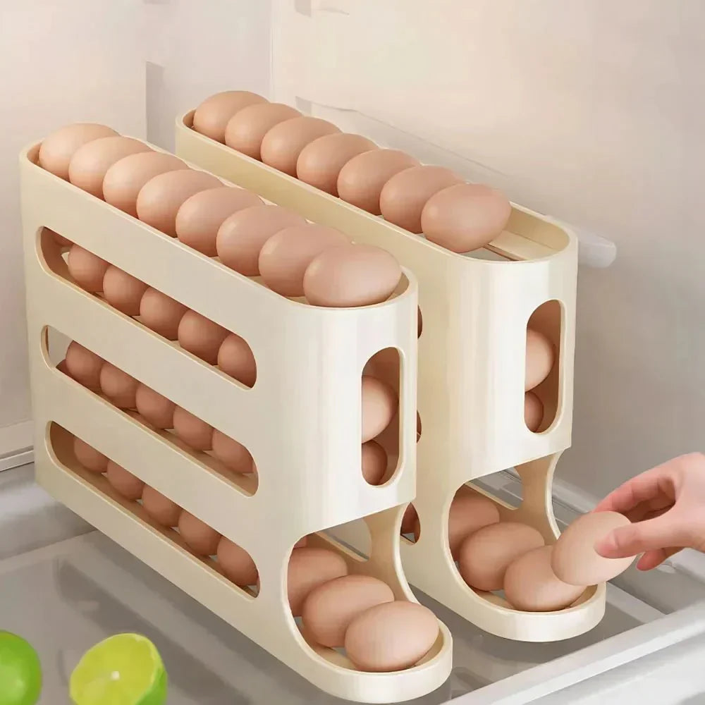 Distributeur automatique d’œufs à 4 niveaux pour organiser le réfrigérateur - Fioriscas