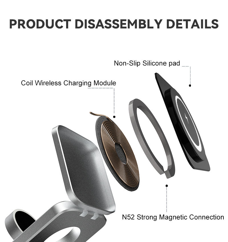 3-in-1 Magnetic Wireless Charging Stand for iPhone, AirPods, and Apple Watch