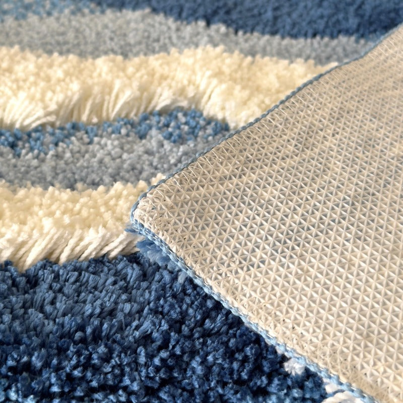 Tappeto trapuntato ispirato all'oceano, decorazione antiscivolo per la camera da letto | Fioriscas