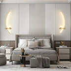 Applique da parete, AstraGlow oro e nero a strisce con LED, dimmerabile per interni ed esterni