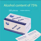 Čisticí polštářky s 75% alkoholem – jednorázové ubrousky, každý zvlášť zabalený | Fioriscas