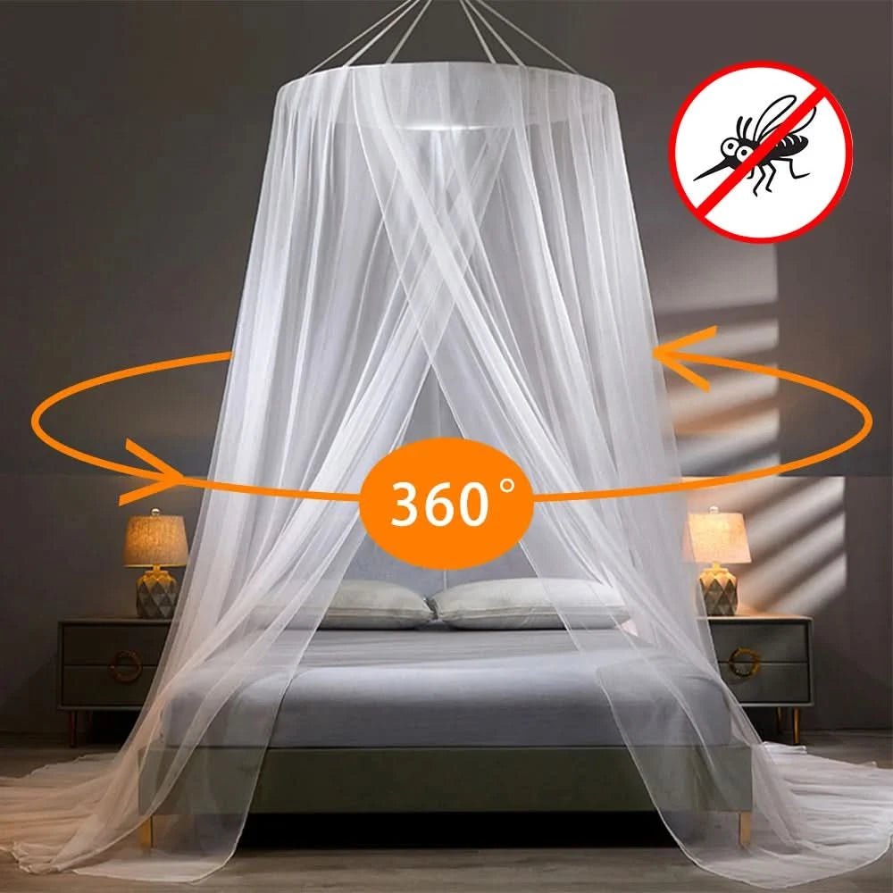 Moustiquaire pliable pour chambre et camping, idéale pour lit double et activités en plein air - Fioriscas