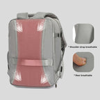 Mochila de viagem de tamanho médio, com compartimento para portátil e bolso para sapatos | Fioriscas