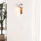 Rowan Marble Wall Sconce, LED G9 Light, Wood-Tone Base
