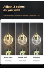 Aurelia-hanglamp, goudkleurige kristalafwerking, instelbare wittint-optie