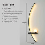 Applique da parete, AstraGlow oro e nero a strisce con LED, dimmerabile per interni ed esterni
