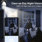 Cámara de seguridad inteligente con vigilancia de 360° y visión nocturna - Fioriscas