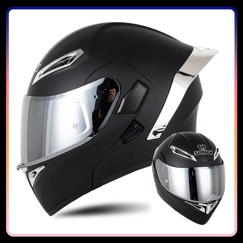 Modular Full-Face Motorcycle Helmet with Dual Visor | Fioriscas