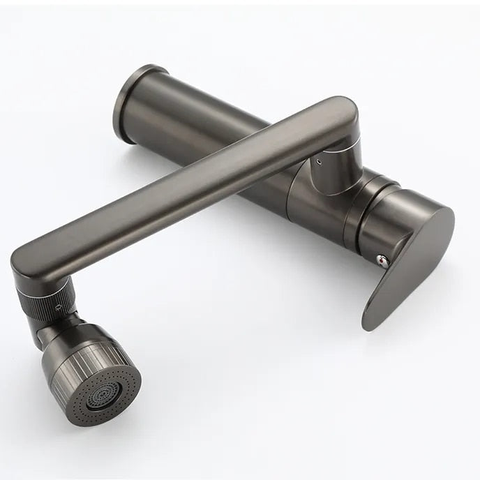Rotating-Head Single-Hole Sink Faucet, Corrosion-Resistant Finish