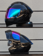 Modular Full-Face Motorcycle Helmet, Two-Lens Visor With Mesh Chin Guard, DOT Certified