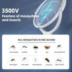 5-in-1 mosquito repellent with insect swatter & LED lamp - Fioriscas