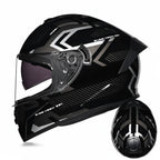 Casco da moto integrale da gara, certificato DOT, sistema a doppia visiera