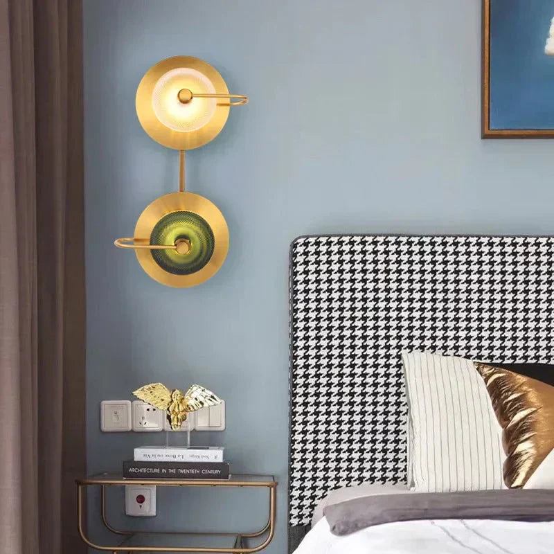 Liora Glass Wall Sconce, E27 LED Light for Bedrooms & Hallways