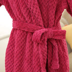 CozyNest varm flannel-morgenkåbe til gravide, ekstra lang pasform