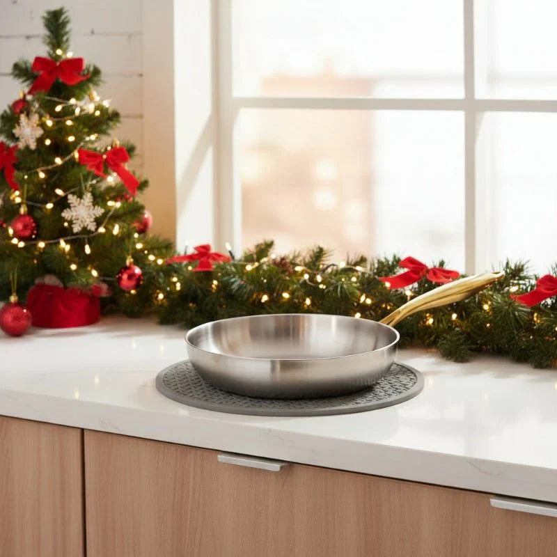 316 stainless steel frying pan with 7-layer design, 2 mm wall thickness and induction compatibility - Fioriscas