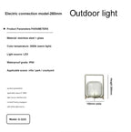 Stainless Steel & Glass Outdoor Terrace Light, Rust-Resistant Rectangle Design