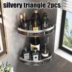 VelaGrip Corner Bath Shelf, Aluminum Wall-Mount Bathroom Storage