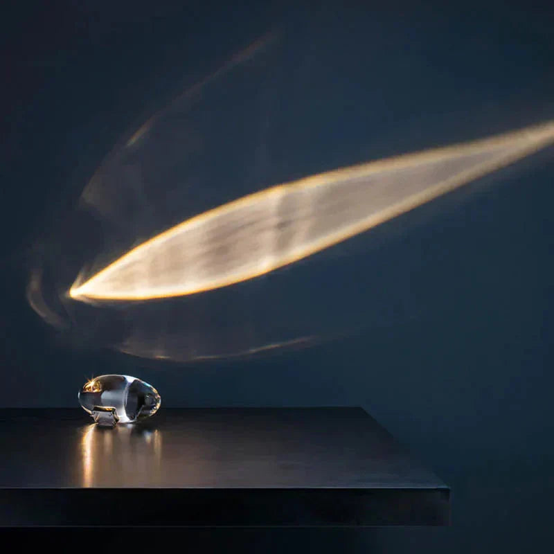 Solara Crystal Table Lamp With Built-In Star Projector