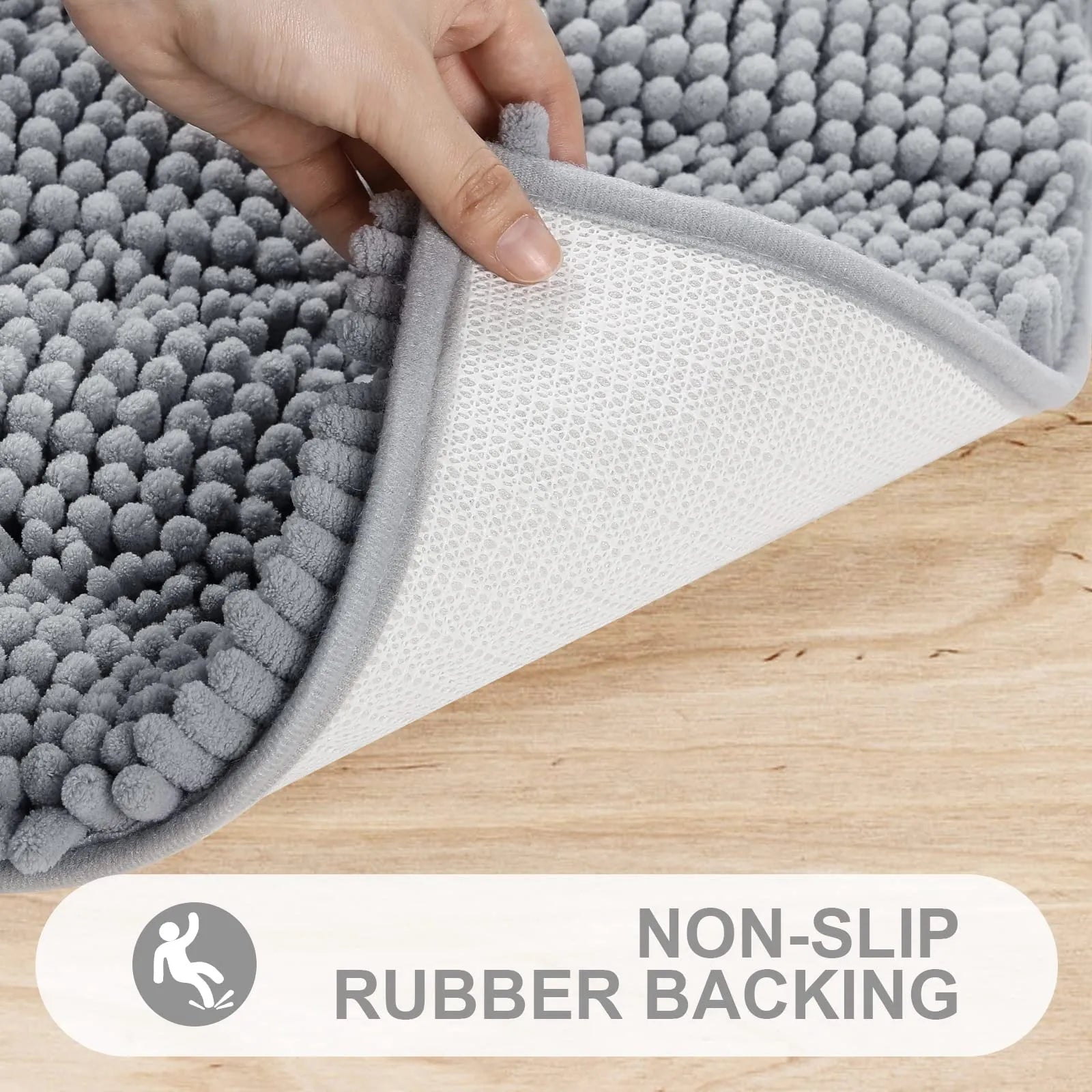 שטיח אמבטיה עבה ורך מבית NimbusStep, סופג עם אחיזה נגד החלקה