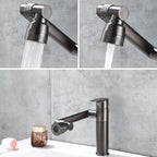 Rotating-Head Single-Hole Sink Faucet, Corrosion-Resistant Finish