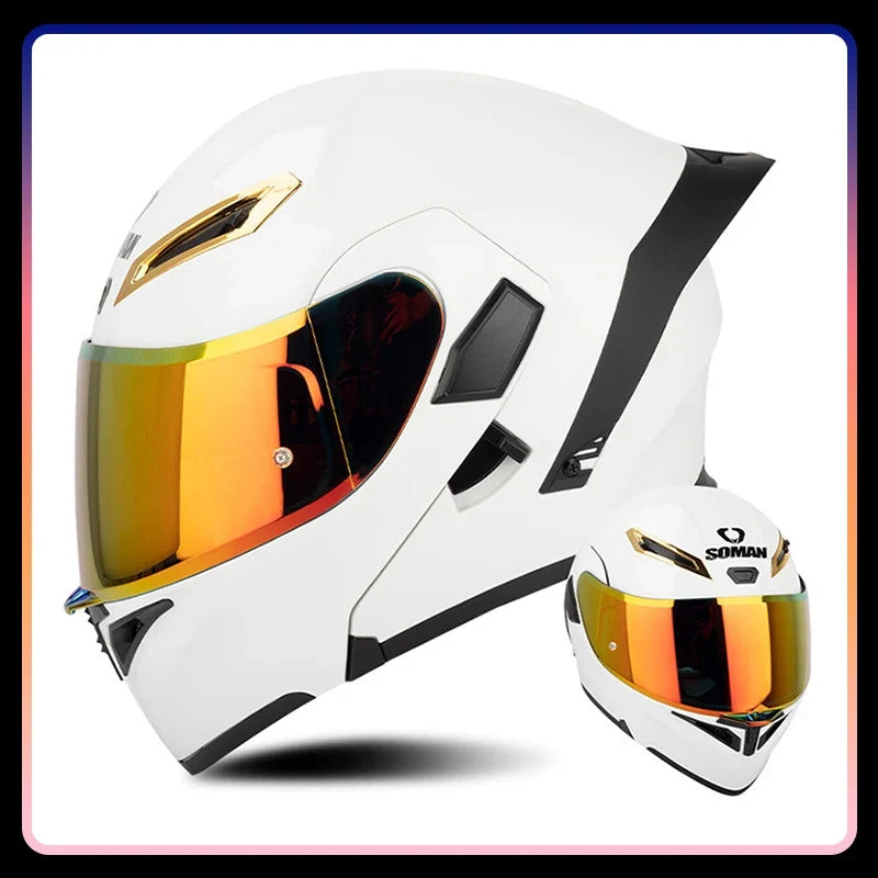 Modular Full-Face Motorcycle Helmet with Dual Visor | Fioriscas
