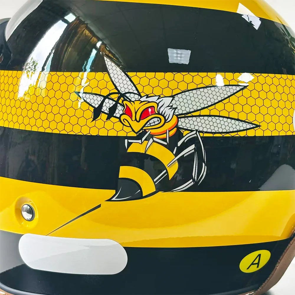Casco de motocicleta abierto con visor abatible, certificado por DOT
