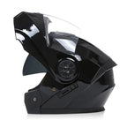 Cască moto modulară rabatabilă cu vizieră dublă integrată