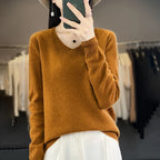 Slim-Fit V-Neck Sweater, Solara Australian Merino Wool For Women