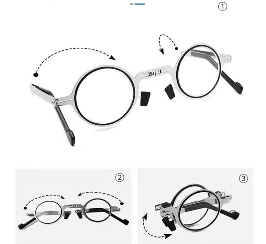 Faltbare Lesebrille mit Blaulichtfilter und kompaktem Etui - Fioriscas