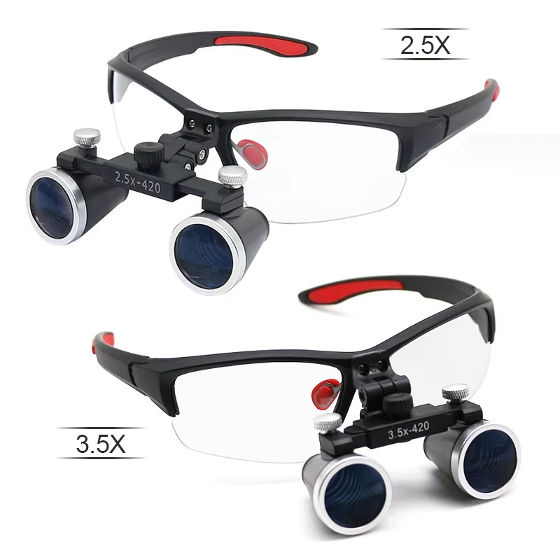 Advanced 5W LED Dental Loupes with Dual Magnification and Adjustable Headlight
