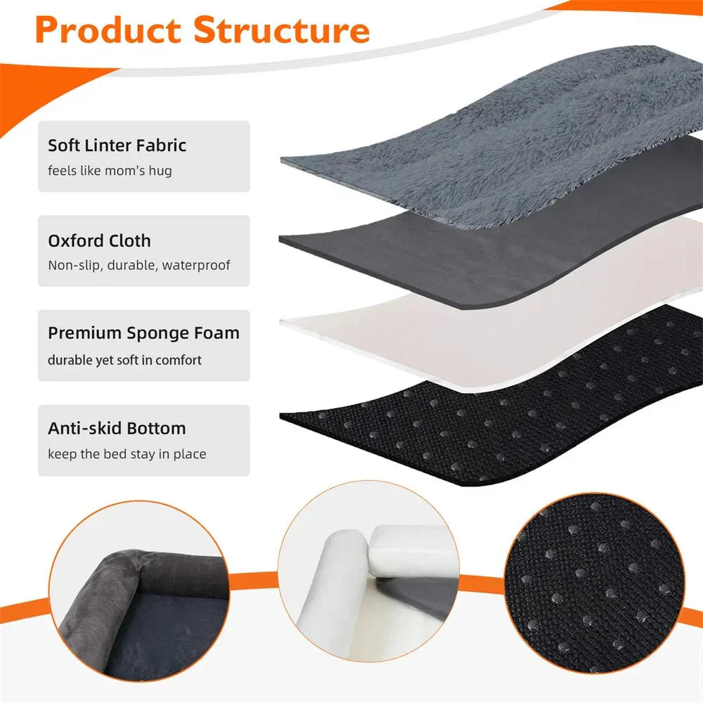 Cuccia ortopedica per cani in memory foam con copertura idrorepellente e comfort morbido - Fioriscas