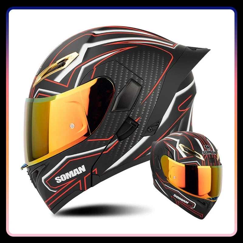 Modular Full-Face Motorcycle Helmet with Dual Visor | Fioriscas