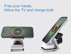 3-in-1 Magnetic Wireless Charging Stand for iPhone, AirPods, and Apple Watch
