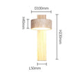 Rowan Marble Wall Sconce, LED G9 Light, Wood-Tone Base