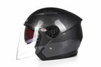 Poloviční motocyklová helma s dvojitým hledím - certifikace DOT | Fioriscas