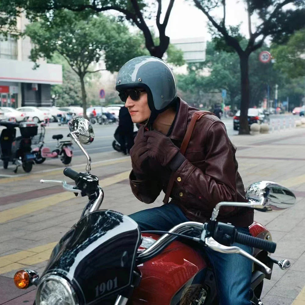 バイク用オープンフェイスハーフヘルメット、ABSシェル、DOTおよびECE認証
