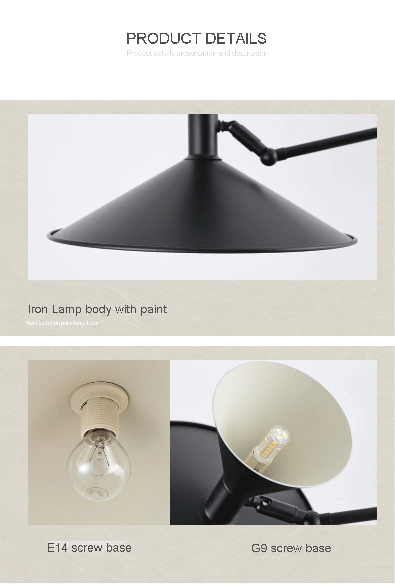 Lampada da parete NovaSwing, braccio orientabile, con spina e paralume satinato
