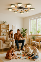 Pohjoismaistyylinen energiatehokas oksakuvioinen LED-kattovalaisin moderniin sisustukseen | Fioriscas