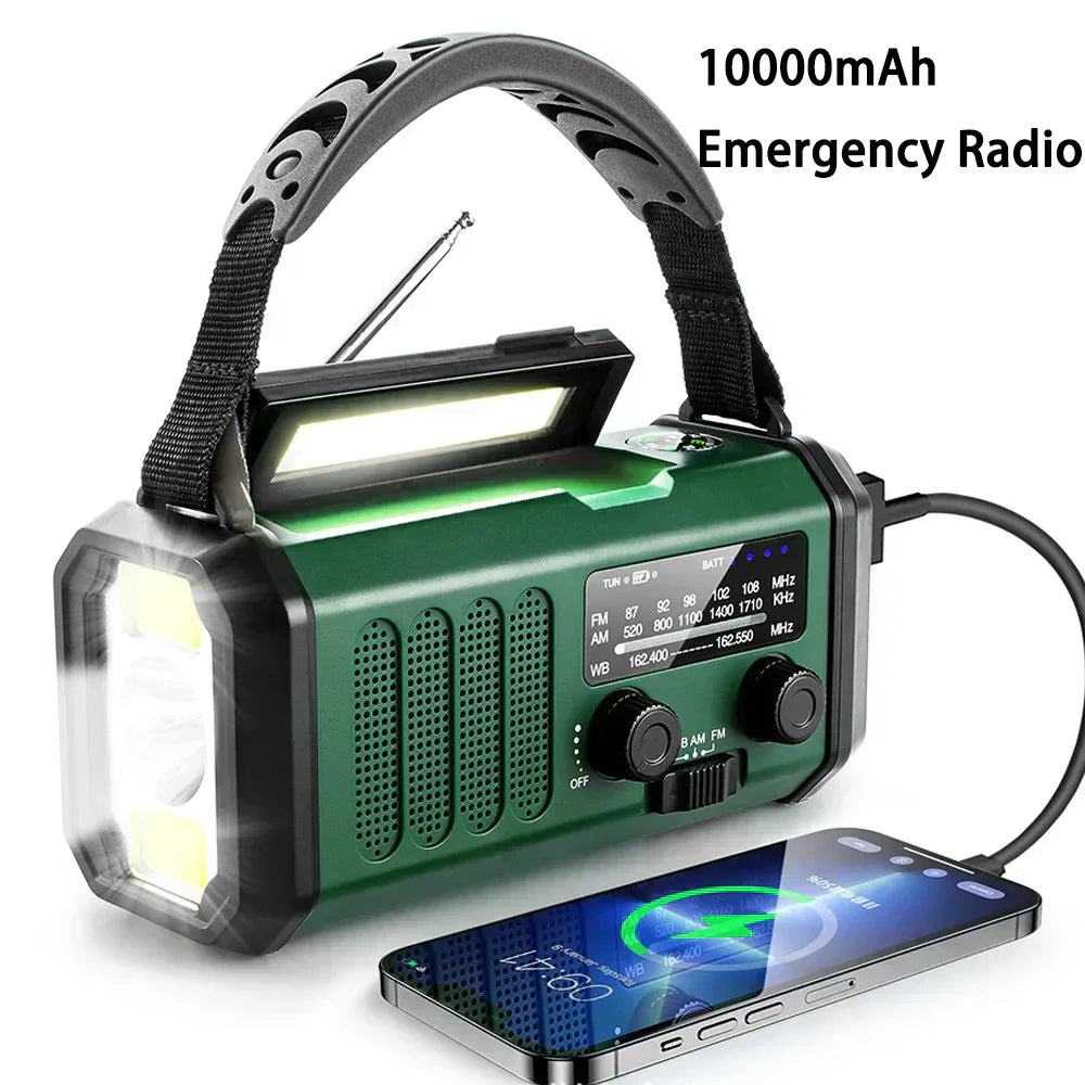 SolioGuard Hand-Crank Emergency Radio, Solar & USB Charging, NOAA Alerts