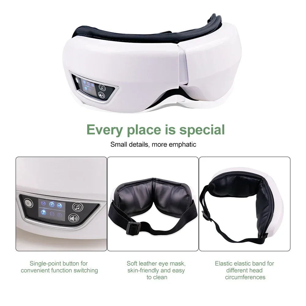 Massageador inteligente para os olhos com airbag, para relaxamento e terapia do sono | Fioriscas