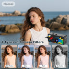 Câmara retro de porta-chaves 1080P com sensor CCD, flash integrado e suporte para MicroSD de 128GB | Fioriscas
