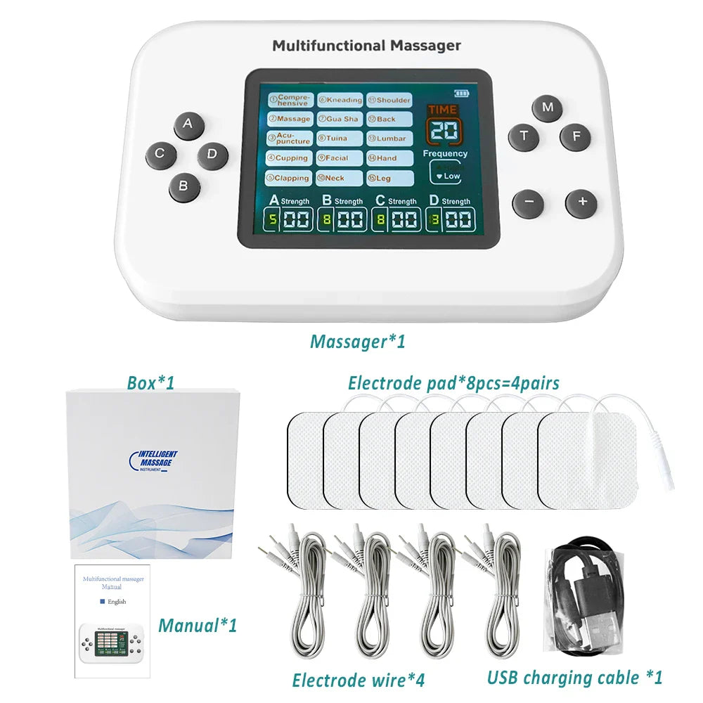 4-Channel Rechargeable EMS Massager With 30 Intensity Levels, 15 Modes