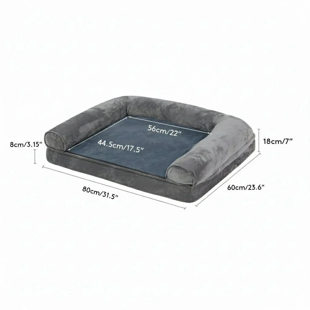 Cuccia ortopedica per cani in memory foam con copertura idrorepellente e comfort morbido - Fioriscas