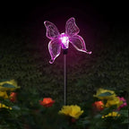 Lámpara de jardín LED con diseño de mariposa - Fioriscas